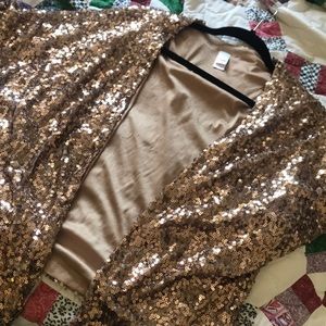 Small Rose Gold Sequined Cardigan